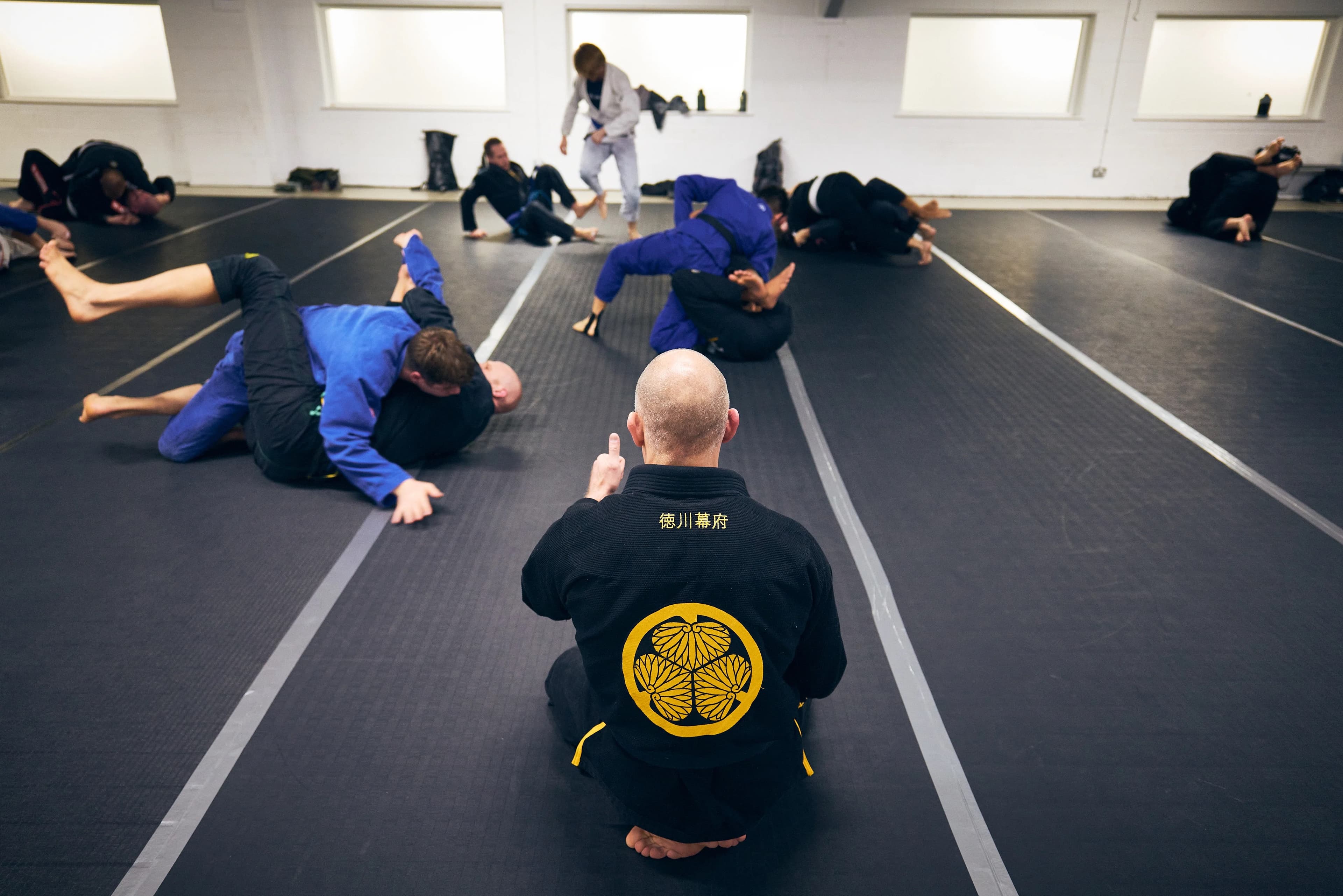 Jiu Jitsu practitioners training together