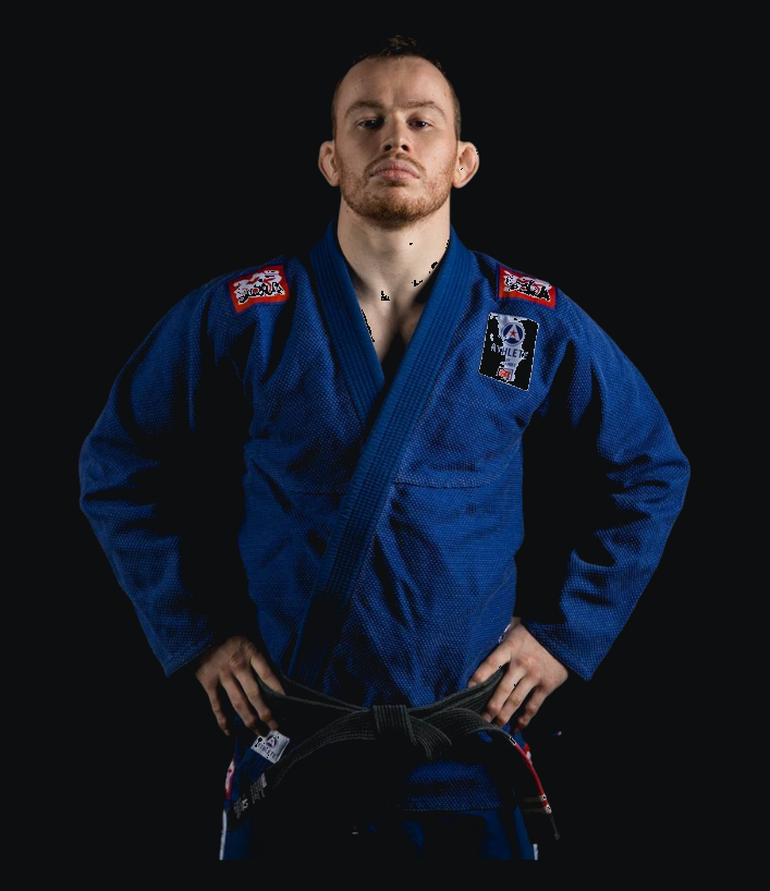 Oliver Geddes in a blue gi